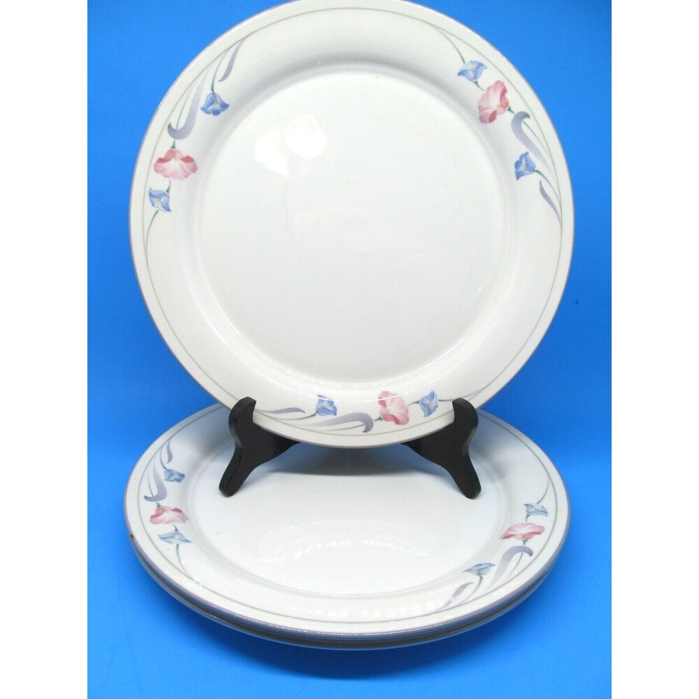 Lenox Chinastone Glories on Grey Dinner Plates 10 3/4" Bundle of 3 One chipped